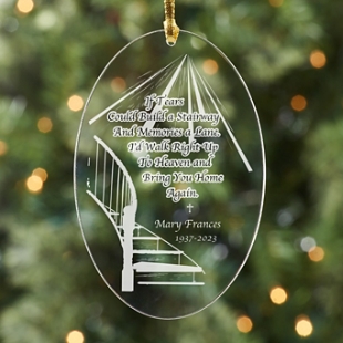 Memorial Suncatcher Oval Ornament