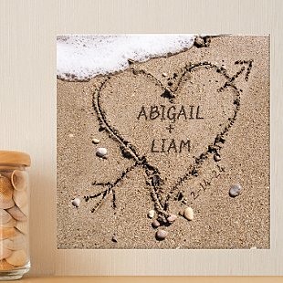 Heart in Sand Canvas