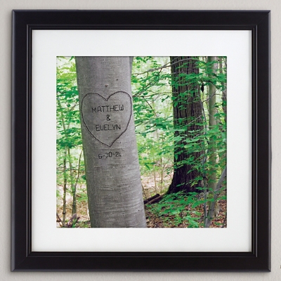 Carved Heart Personalized Framed Print