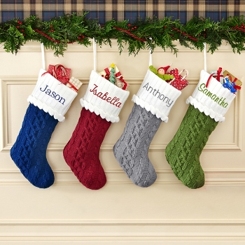 Cozy Cable Knit Personalized Stocking