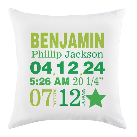 Love is in the Details Baby Throw Pillow - Green