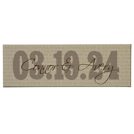 Treasure the Day Canvas - 6x18 Tan