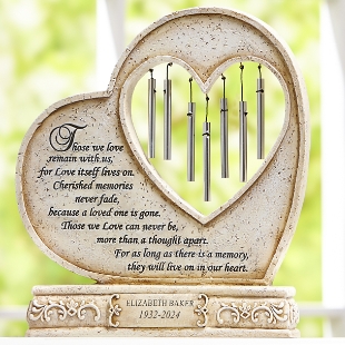 They'll Live On In Our Hearts Memorial Wind Chime