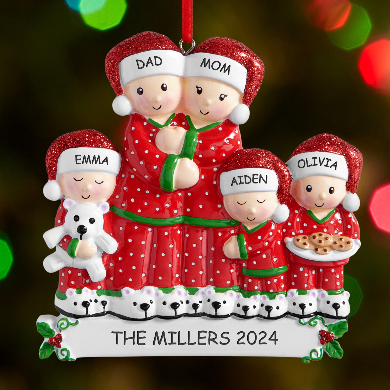 Pajama Family Ornament