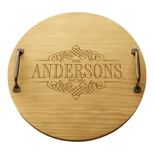 Decorative Family Name Classic Pine Wooden Tray