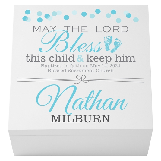 Baptism keepsake best sale box personalized