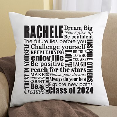 Dream Big Graduate Personalized Cushion