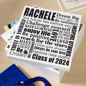 Aim High Graduation Personalized Memory Box