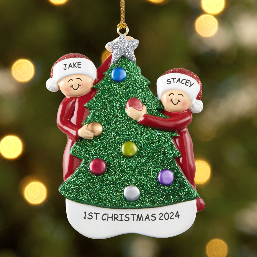 Family Decorating the Tree Ornament | Personal Creations