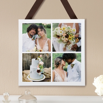 Picture-Perfect Photo Tile Square Wood Plaque