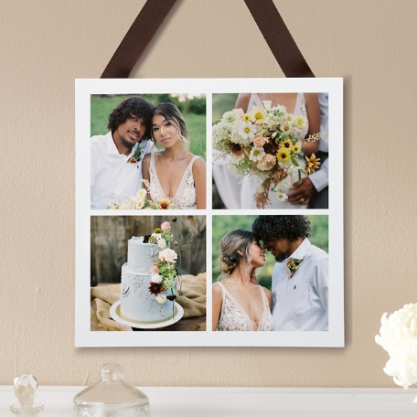Picture-Perfect Photo Tile Square Wood Plaque