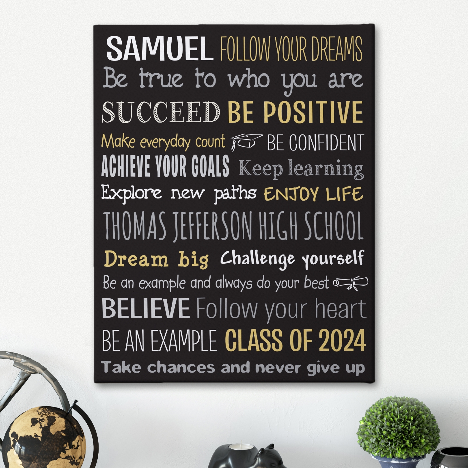 Inspirational Wisdom Personalized Canvas