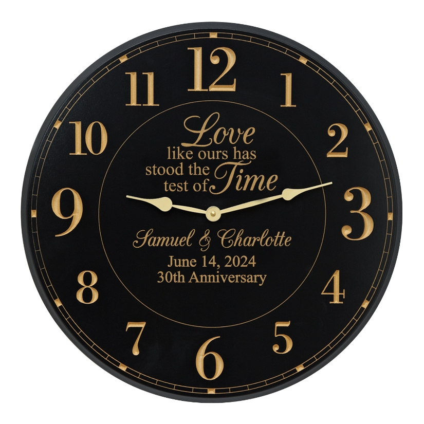 Test of Time Anniversary Wall Clock Black at