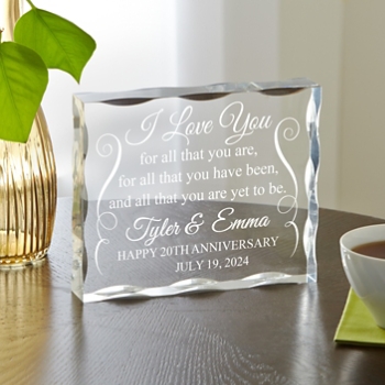 Yet to Be Anniversary Acrylic Block