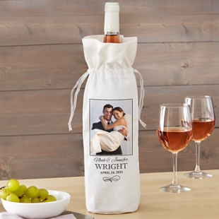 Wedding Photo Wine Bag