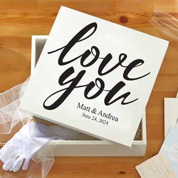 Love You Wedding Keepsake Box