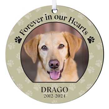 Forever Loved Pet Photo Memorial Personalized Ornament