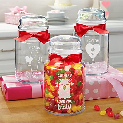 Adorable Glass Personalized Sweet Jars