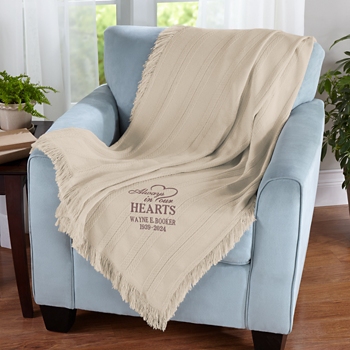 Heartfelt Sympathy Personalized Throw Blanket