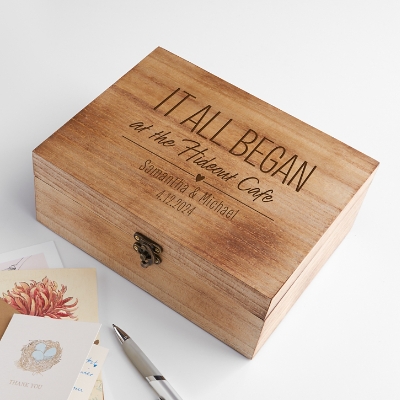 The Beginning of Our Story Personalized Keepsake Box