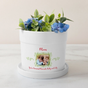Picture-Perfect Photo Flower Pot with Message