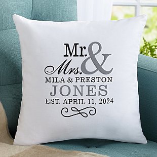 Happy Couple Throw Pillow