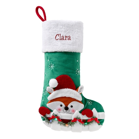 Peek-a-Boo Light Up Stockings - Fox               