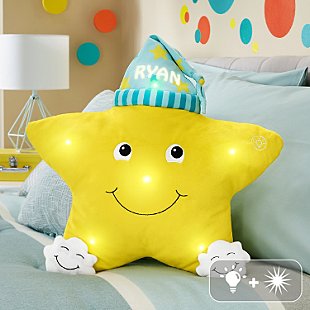 Twinkle Twinkle Light-Up Star Pillow