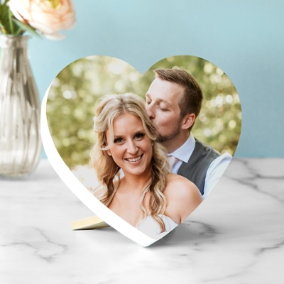 Captivating Photo Personalized Wooden Heart