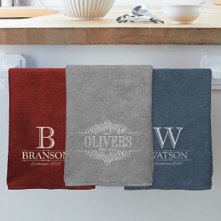 Decorative Name Tea Towel