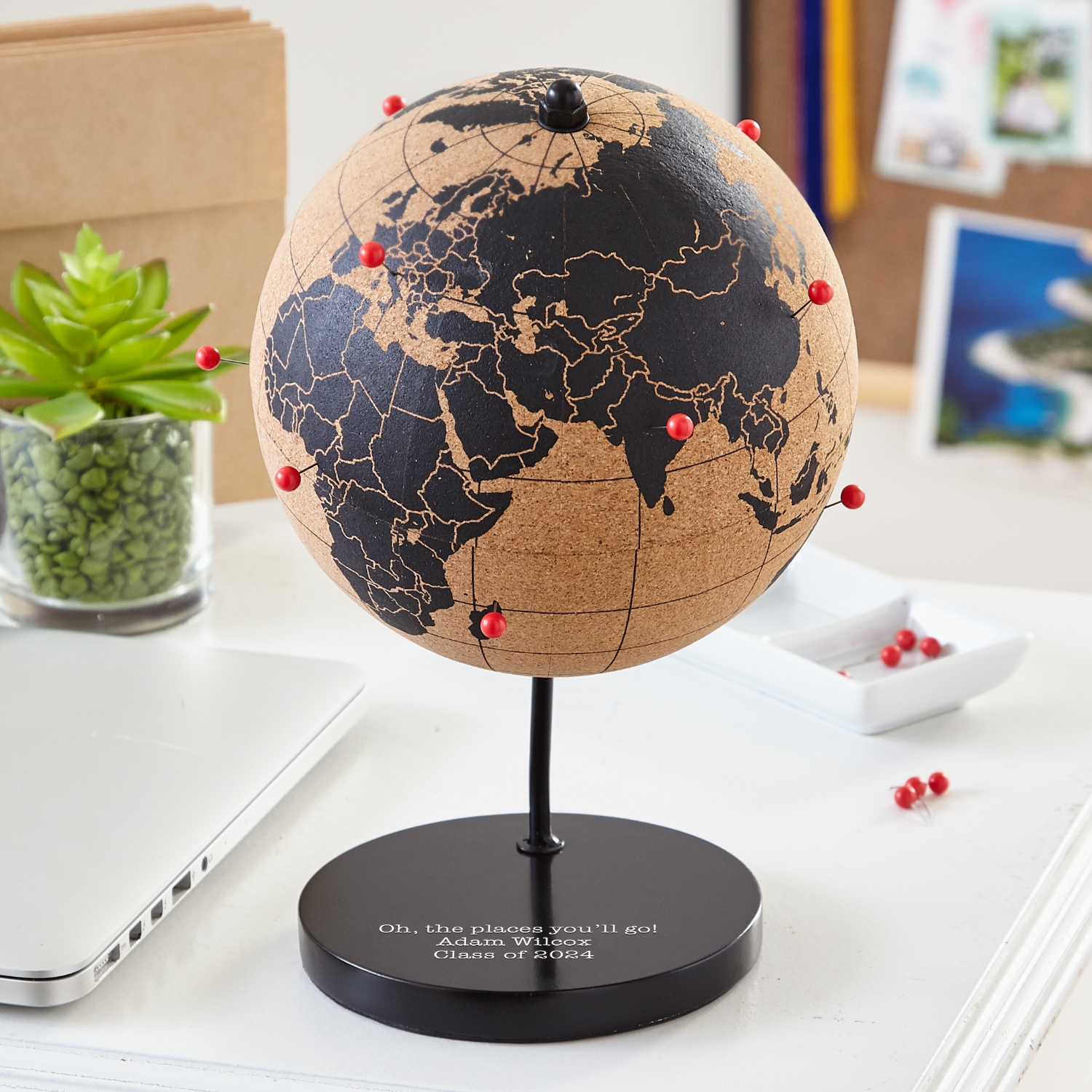 Destinations Explored Personalized Cork Globe