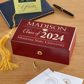 Graduation Wood Keepsake Box                      