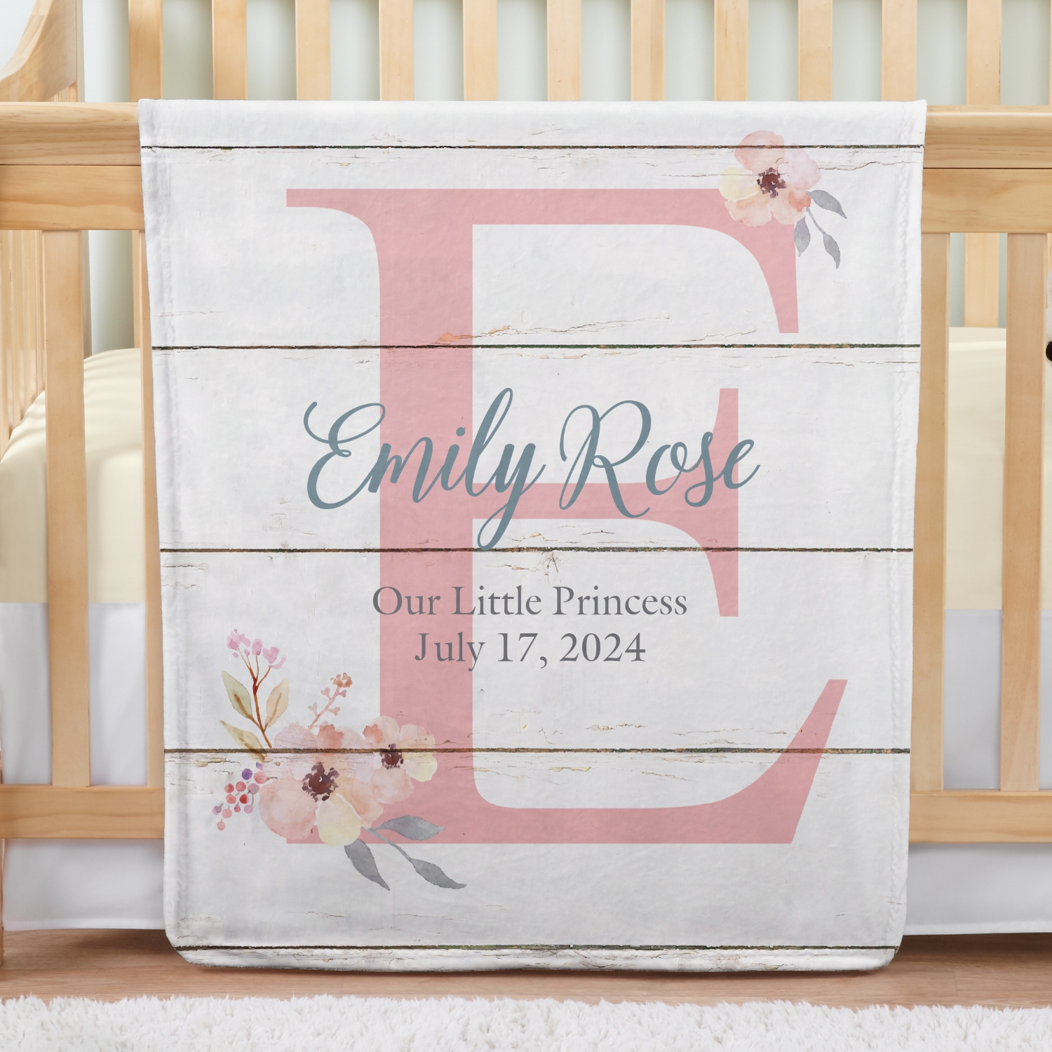 Elegant Baby Name Blanket