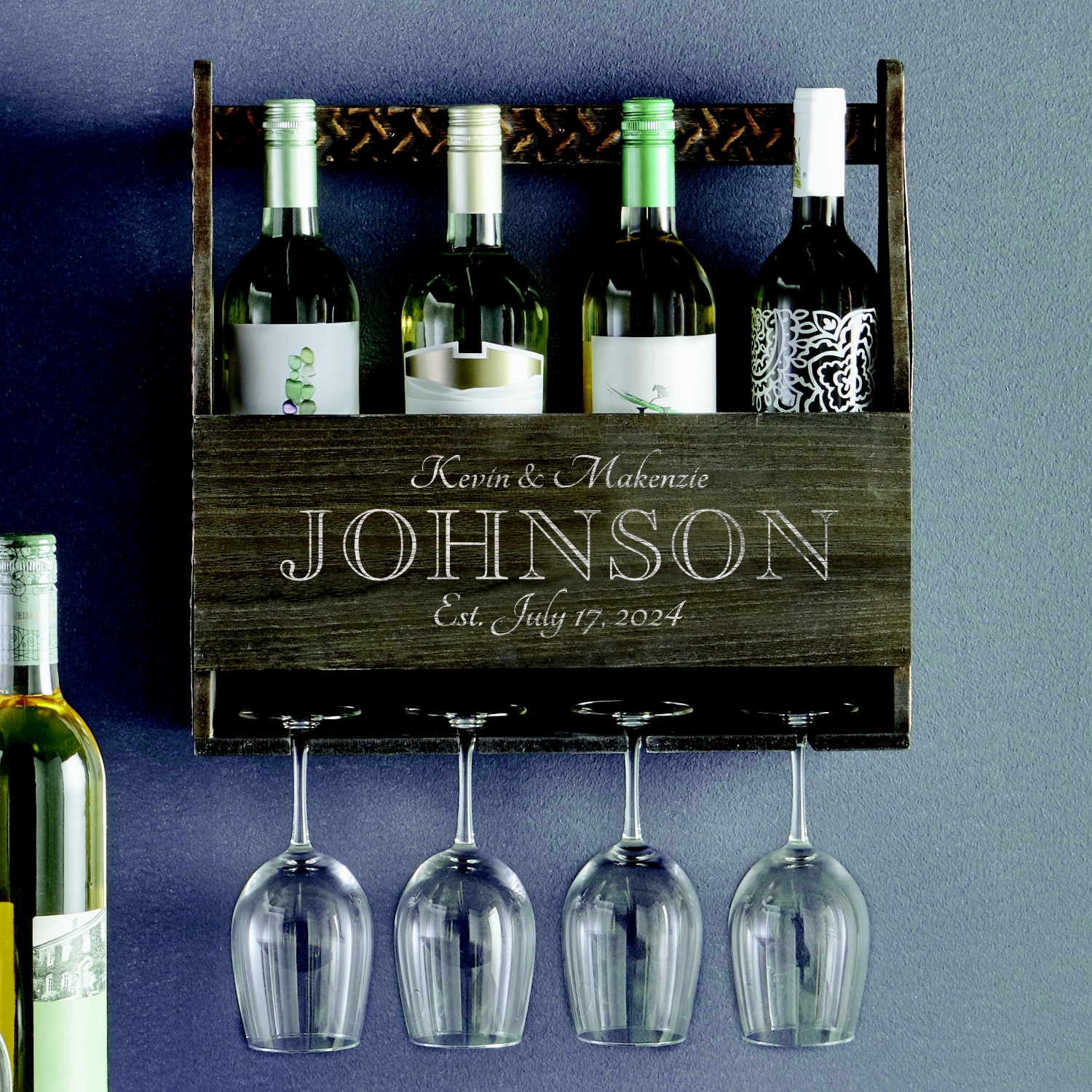 A Toast to Love Wood Wine Rack