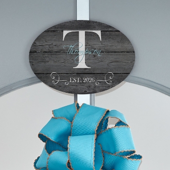 Family Name & Initial Decorative Wreath Holder