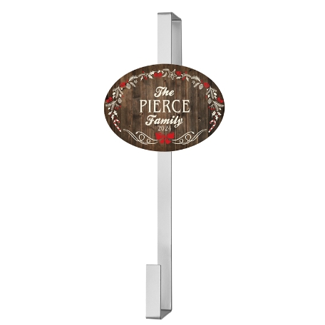 Rustic Christmas Wreath Holder with Plaque