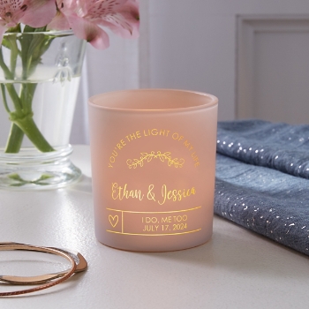 Our Love Radiates Brightly Personalized LED Votive