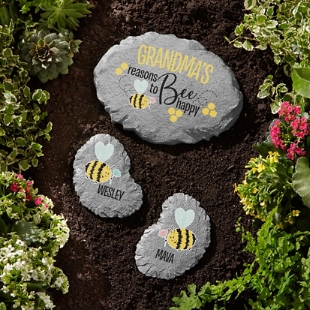 Reasons to Bee Happy Garden Stone