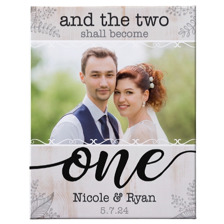 Two Shall Become One Photo Canvas - 11X14 - Unframed