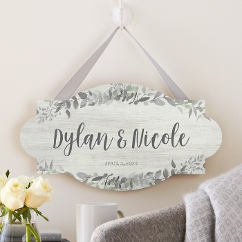 Simply Elegant Hanging Wood Sign