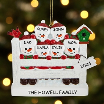 Sparkling Snowman Family Ornament