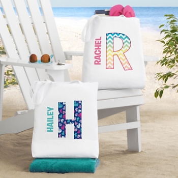 Charming Patterned Personalized Tote Bag