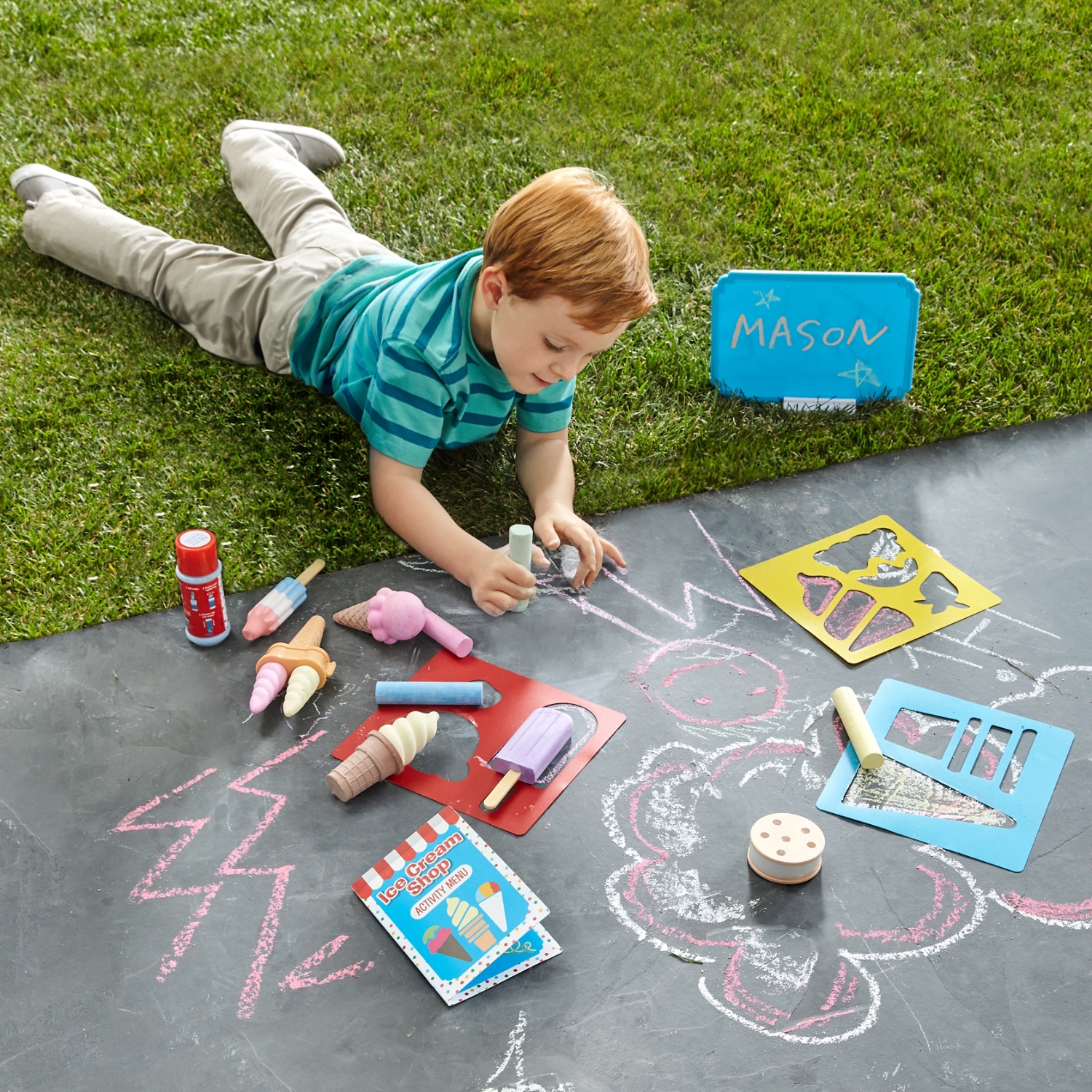 Melissa & Doug® Ice Cream Shop Chalk Set & Bucket