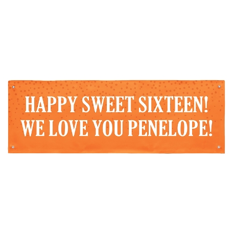 Create Your Own Banner - Orange - 6 ft