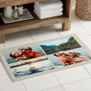 Picture-Perfect Photo Tile Bath Mat