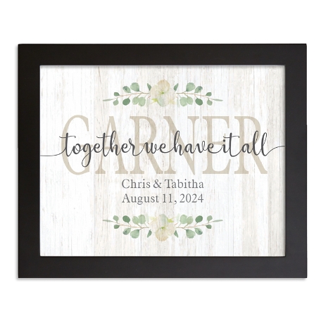 Together We Have It All Canvas-11x14- Framed