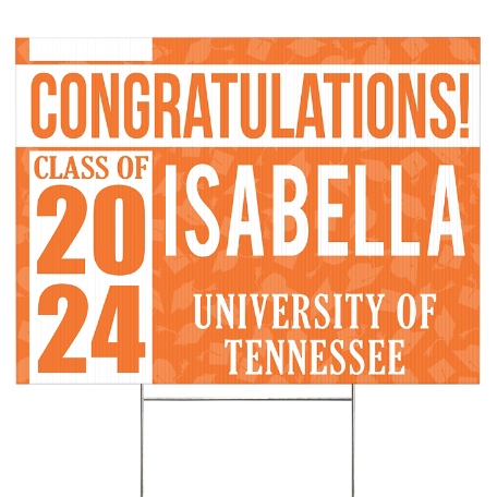 Best in Class Graduation 2 Sided Yard Sig - Orange