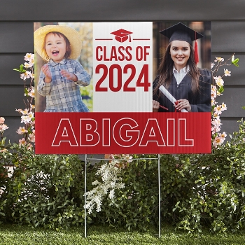 Way To Grow! Graduation Photo Yard Sign