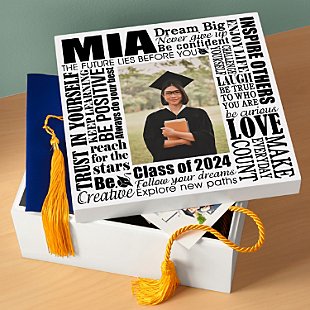 Dream Big Graduation Photo Keepsake Box