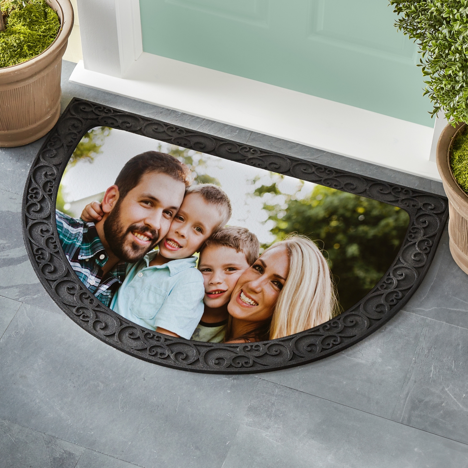 Picture-Perfect Photo Half Round Doormat